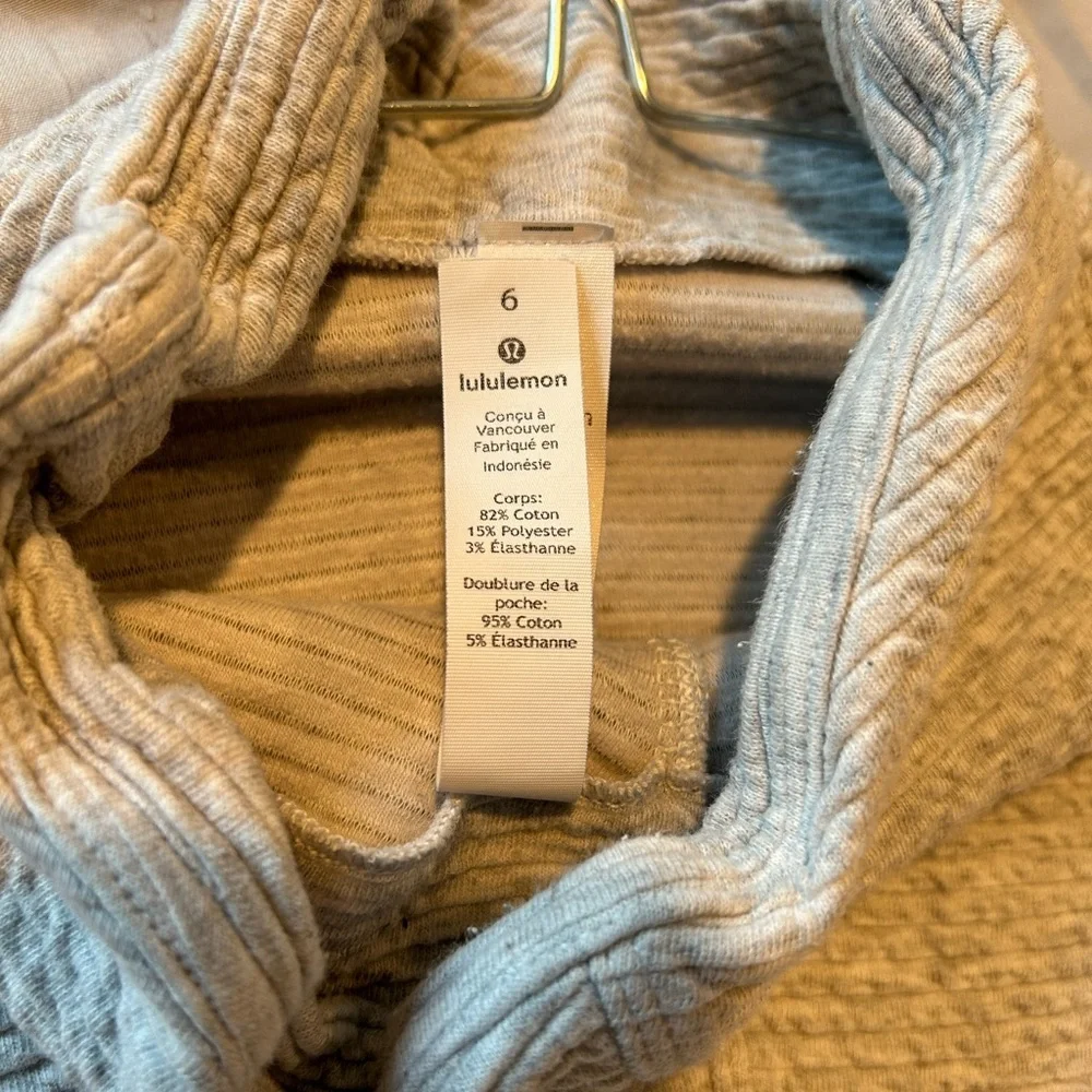 Lululemon Call for Cozy Dress size 6 Sweaterdress Heathered Core Light Grey